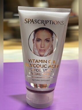 SpaScriptions Vitamin C & Glycolic Acid Exfoliating Facial Scrub - Size 5fl oz.